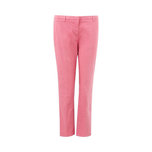 Lardini Elegant Pink Cotton Trousers for Women elegant-pink-cotton-trousers-for-women