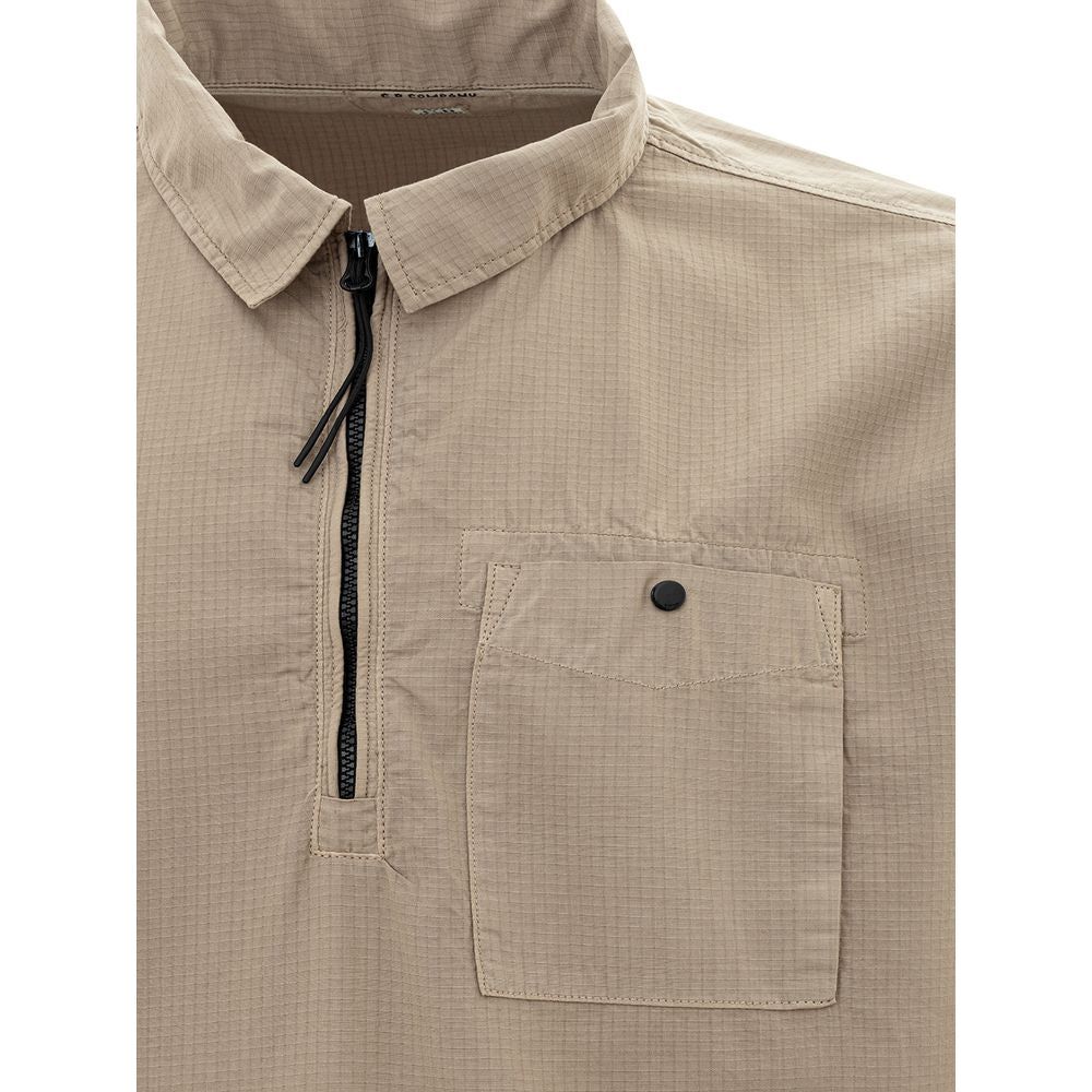 C.P. Company Beige Cotton Shirt for the Modern Man c-p-company-cotton-button-up-beige-shirt