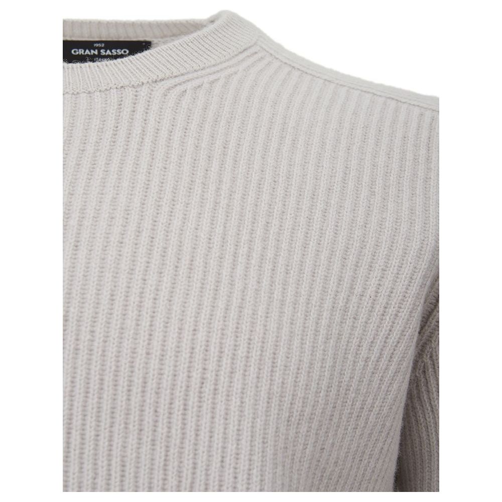 Gran Sasso Elegant Cashmere Men's Gray Sweater elegant-gray-cashmere-sweater