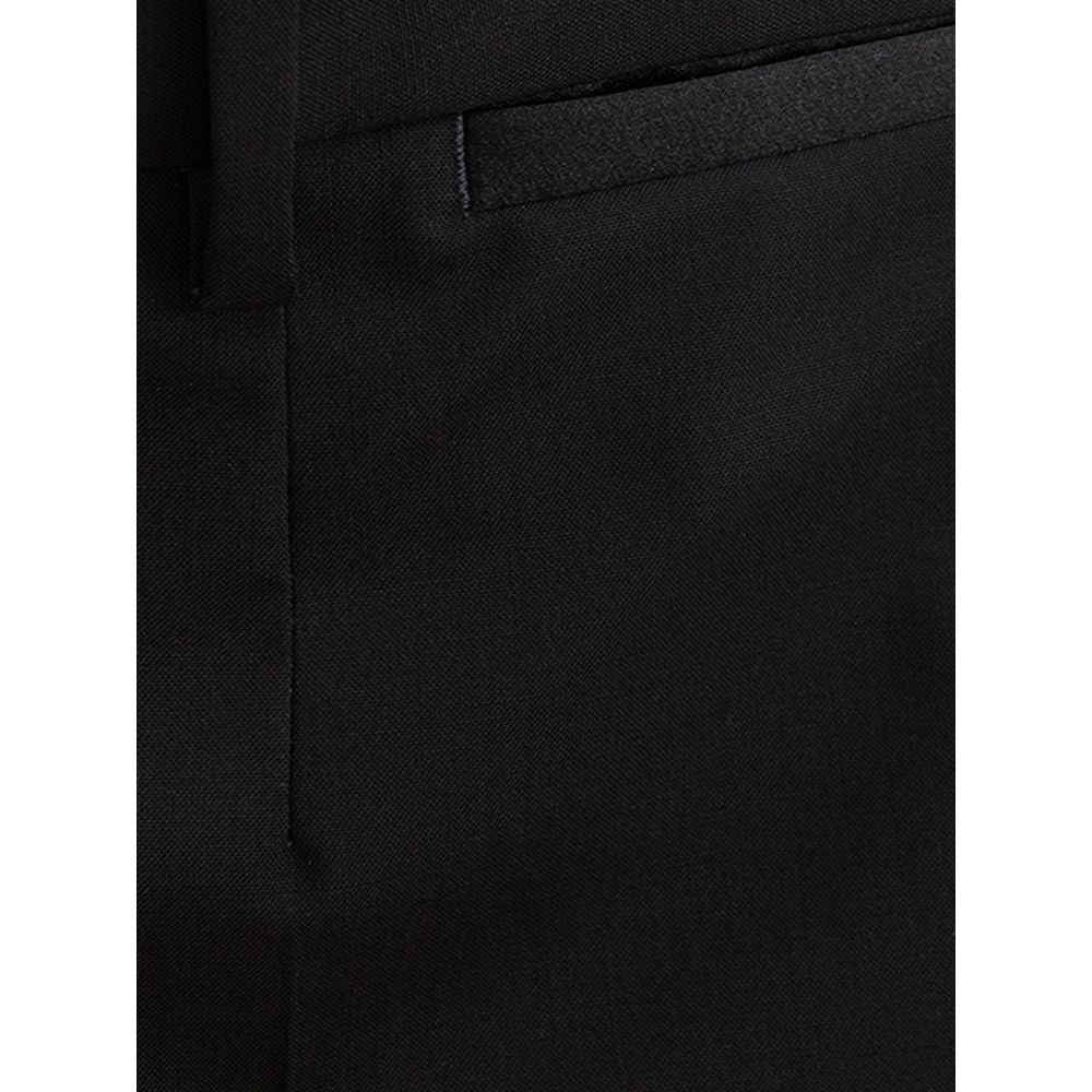 Dolce & Gabbana Sleek Black Wool Trousers for Men elegant-black-wool-trousers