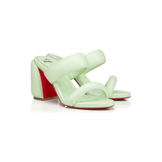 Emerald Elegance Leather Sandals