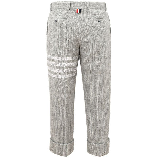 Thom Browne Elegant Gray Acrylic Trousers for Men elegant-gray-acrylic-trousers-for-men