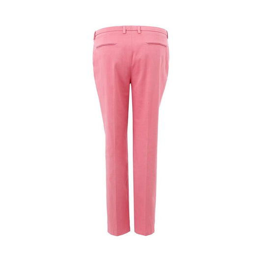 Lardini Elegant Pink Cotton Trousers for Women elegant-pink-cotton-trousers-for-women