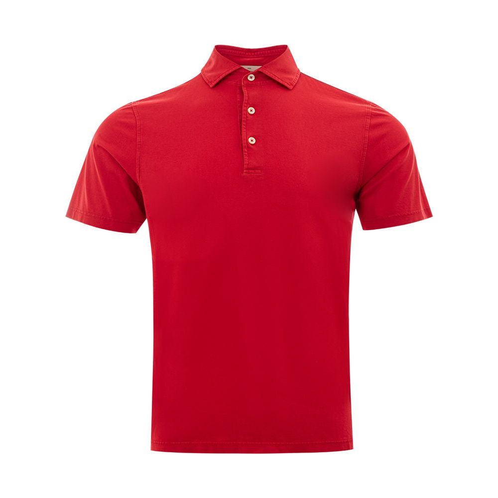 Gran Sasso Elegant Cotton Polo in Ravishing Red elegant-red-cotton-polo-shirt-for-men