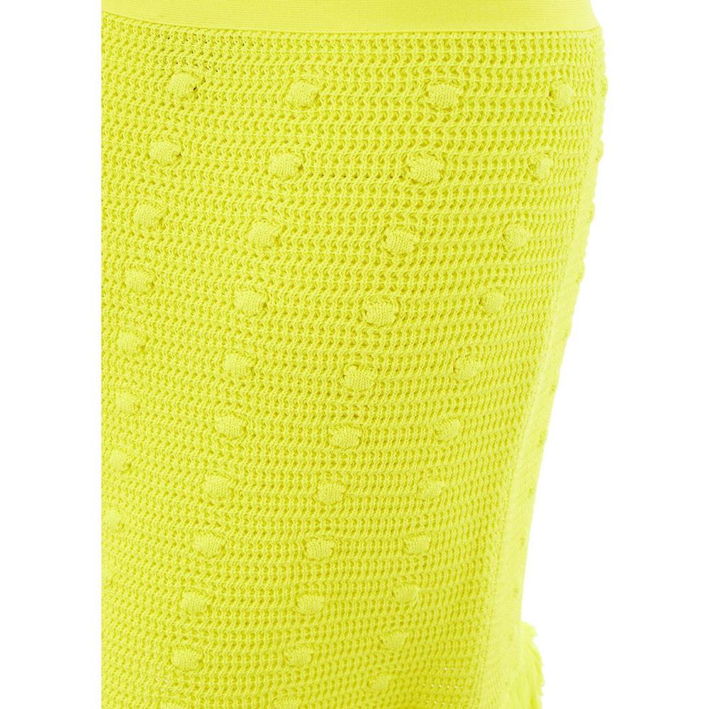 Bottega Veneta Elegant Yellow Cotton Skirt elegant-cotton-midi-skirt-in-sunshine-yellow
