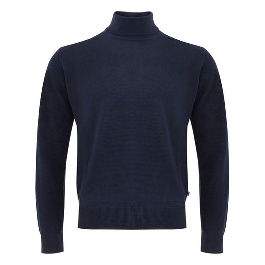 FERRANTE Elegant Woolen Italian Crafted Men's Sweater elegant-blue-wool-sweater-for-men-1
