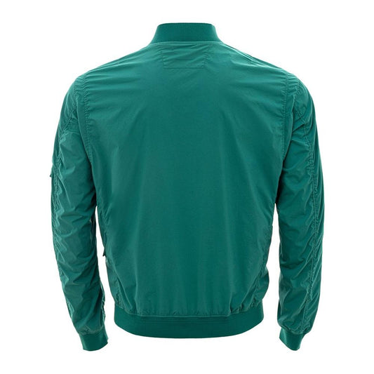 Chic Green Polyamide Men's Jacket