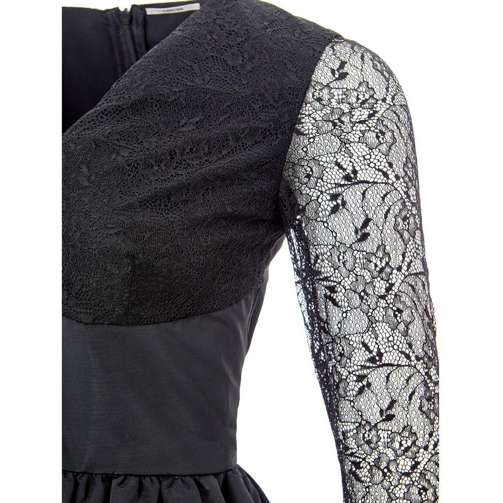 Lardini Elegant Black Polyester Dress elegant-black-polyester-suit-for-women