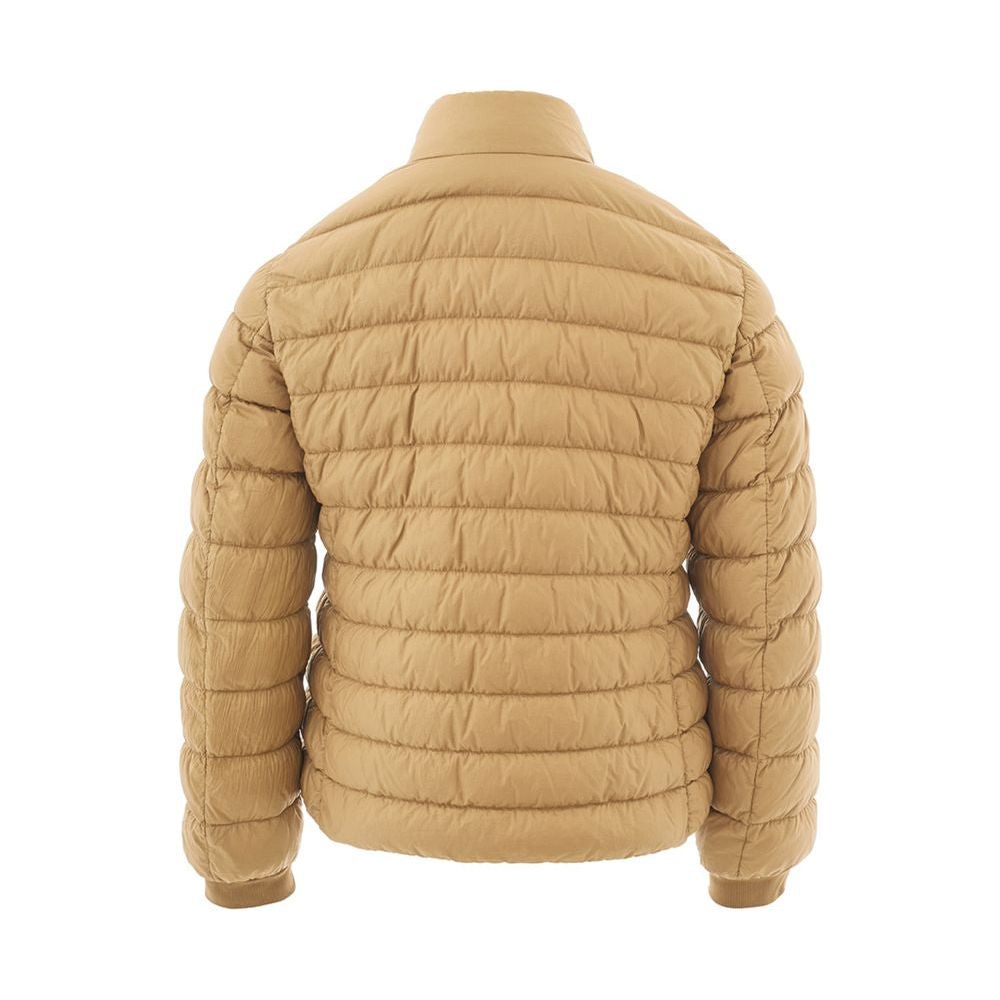 Woolrich Beige Polyamide Chic Winter Coat beige-elegance-womens-polyamide-jacket