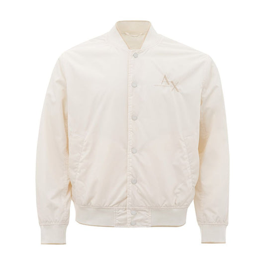 Armani Exchange Elegant White Men's Designer Jacket elegant-white-mens-designer-jacket