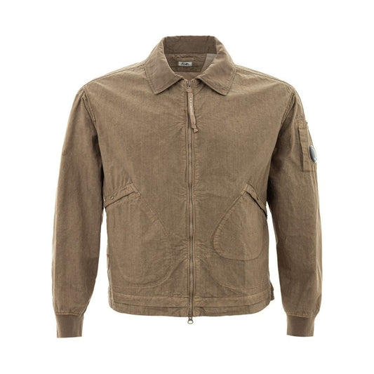C.P. Company Beige Cotton Elegance Men's Jacket chic-beige-cotton-designer-jacket