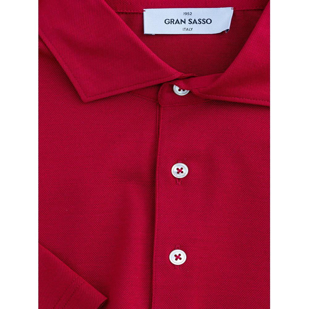 Gran Sasso Elegant Red Cotton Polo Shirt for Men elegant-red-cotton-polo-shirt