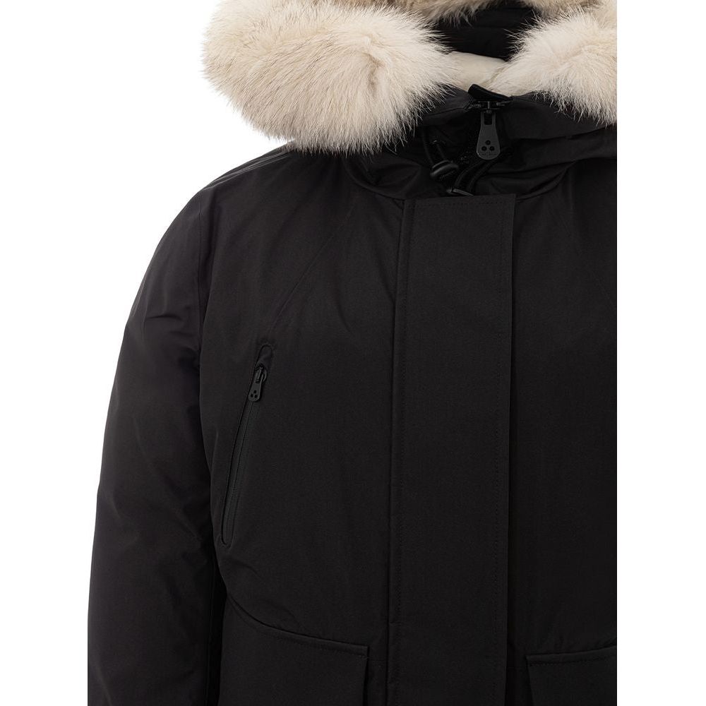 Peuterey Sleek Polyamide Black Jacket for the Modern Woman elegant-black-polyamide-coat-for-stylish-women