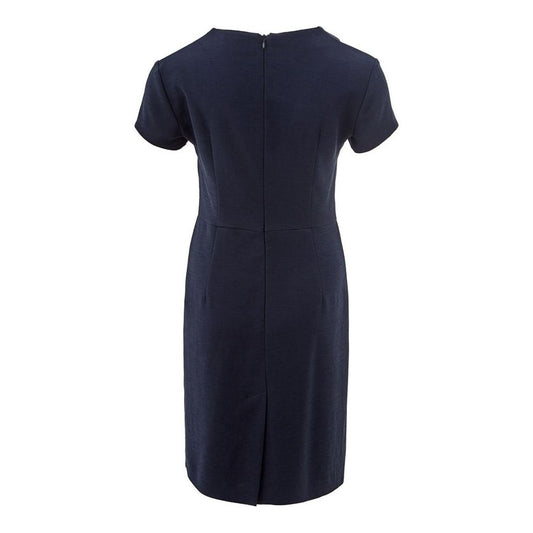 Lardini Elegant Blue Viscose Dress Perfect for Every Occasion chic-blue-viscose-blazer-for-women