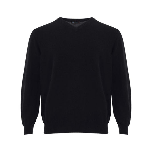 Colombo Elegant Black Cashmere Sweater for Men elegant-black-cashmere-sweater-for-men