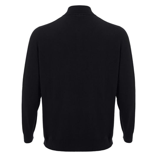 Elegant Black Cashmere Men's Sweater