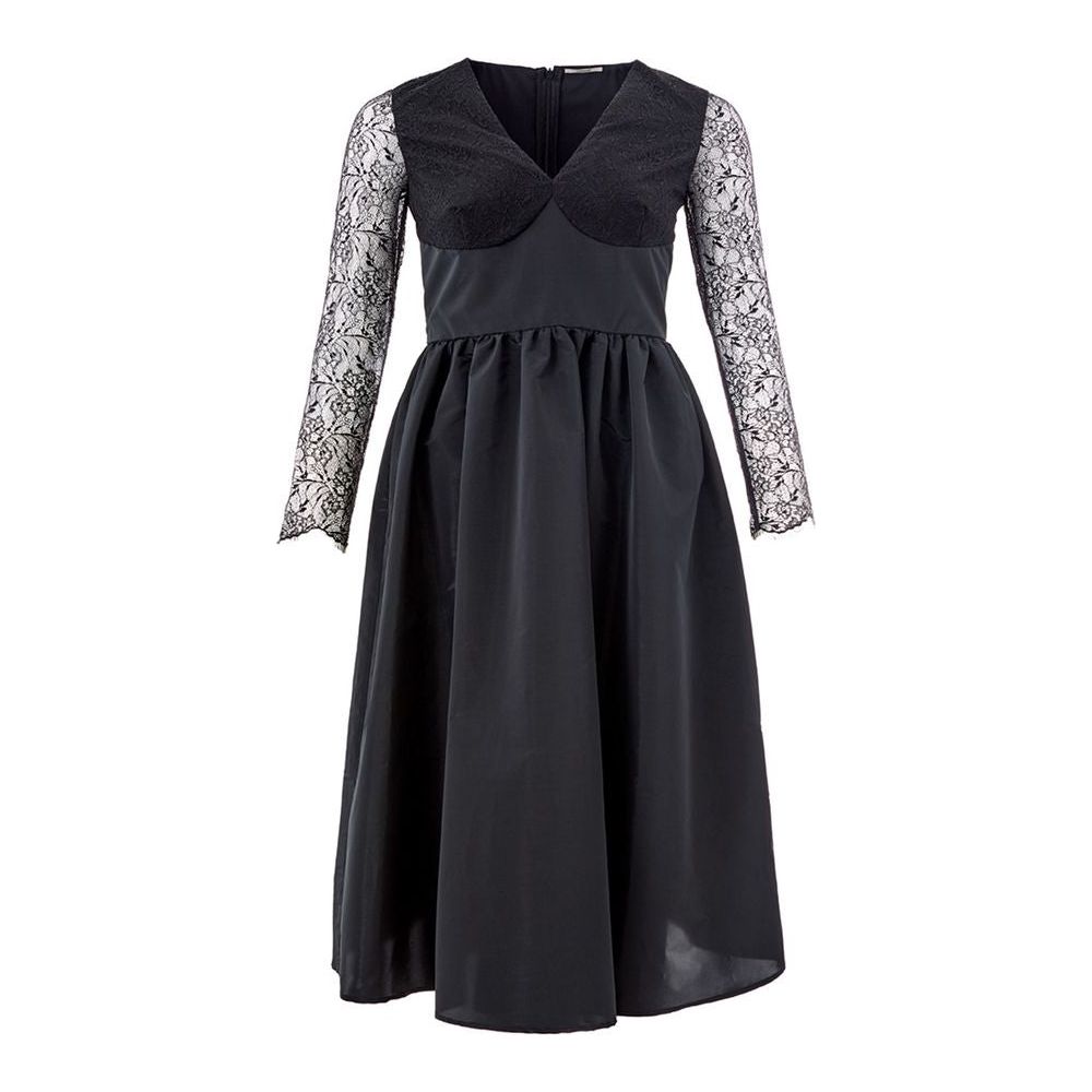 Lardini Elegant Black Polyester Dress elegant-black-polyester-suit-for-women