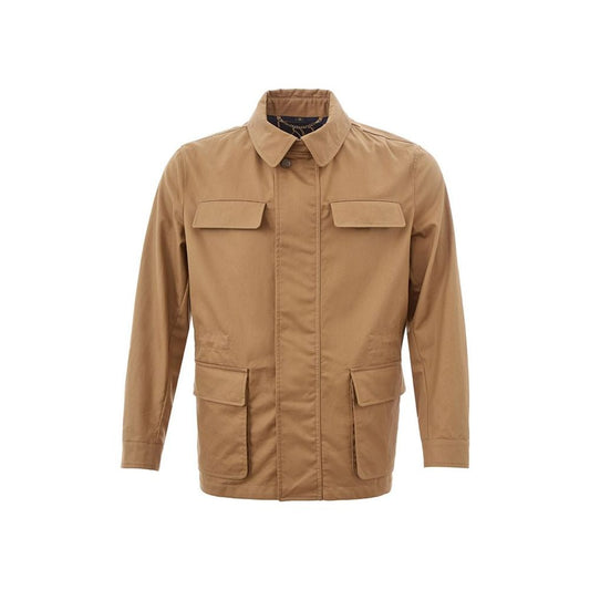 Sealup Elegant Cotton Brown Jacket for Men elegant-brown-cotton-jacket