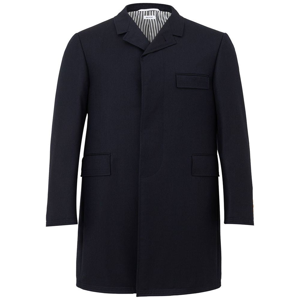 Thom Browne Elegant Wool Jacket in Signature Blue elegant-blue-wool-mens-jacket