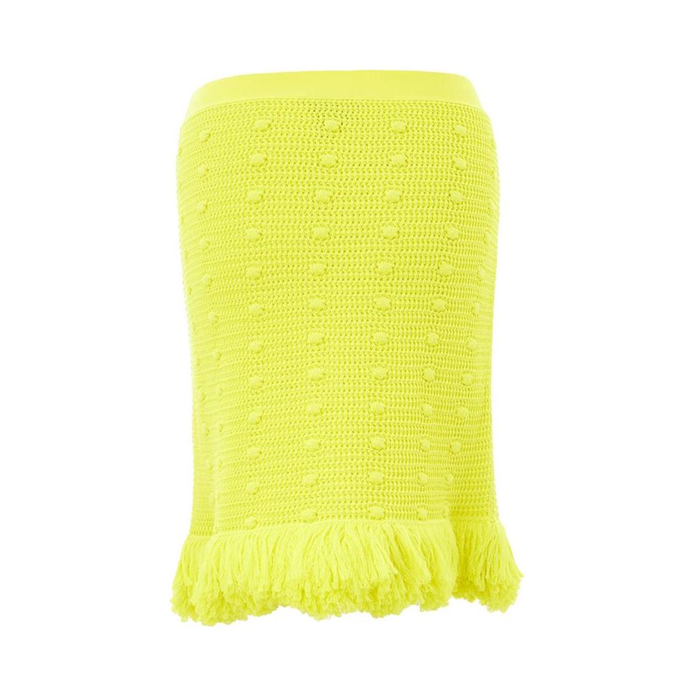 Bottega Veneta Elegant Yellow Cotton Skirt elegant-cotton-midi-skirt-in-sunshine-yellow