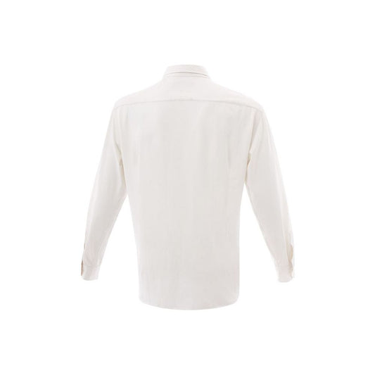 Lardini Elegant White Cotton Men's Shirt elegant-white-cotton-mens-shirt-2