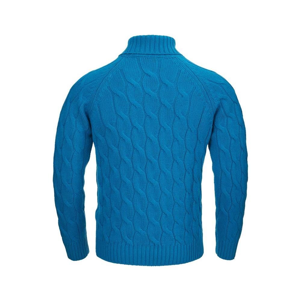 Gran Sasso Elegant Blue Wool Sweater elegant-woolen-italian-blue-sweater