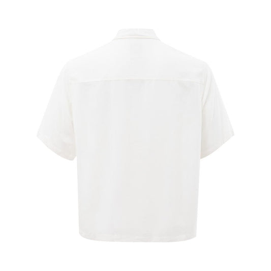 Armani Exchange Elegant White Viscose Men's Shirt elegant-white-viscose-mens-shirt