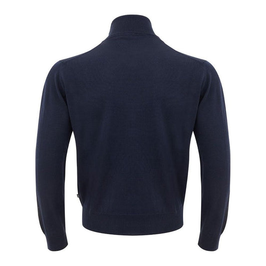 FERRANTE Elegant Woolen Italian Crafted Men's Sweater elegant-blue-wool-sweater-for-men-1