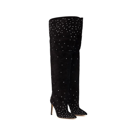 Paris Texas Elegant Black Suede Boots - Timeless Classic elegant-black-suede-boots-timeless-classic