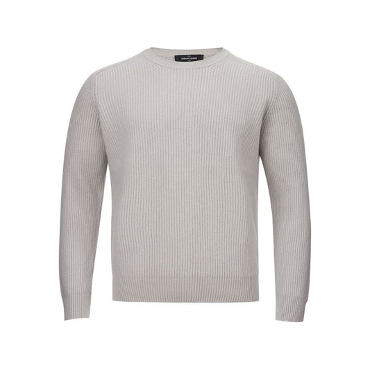 Gran Sasso Elegant Gray Cashmere Sweater elegant-gray-cashmere-sweater