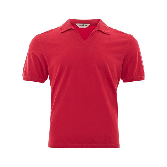 Elegant Fuchsia Silk Polo Shirt for Men