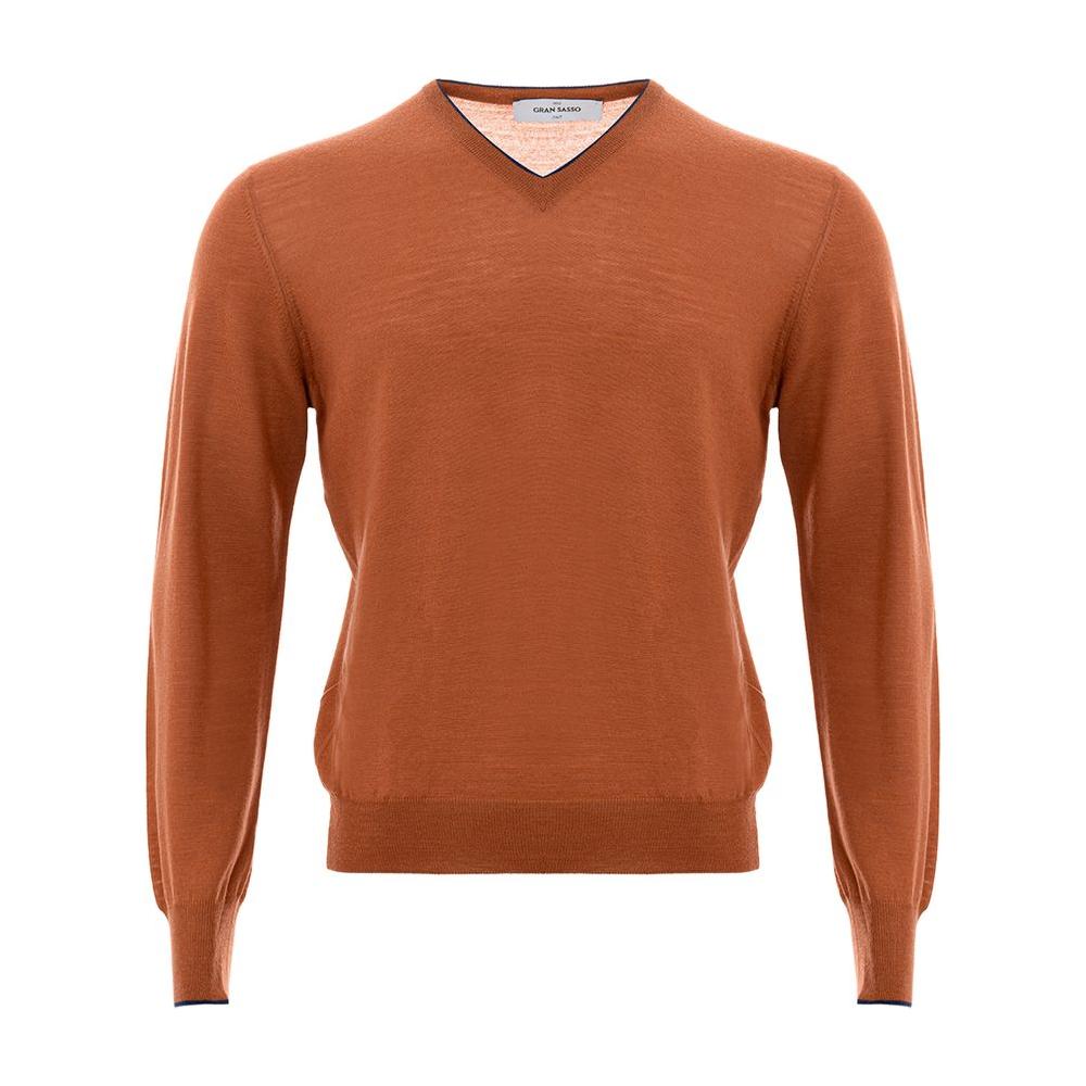 Gran Sasso Chic Orange Woolen Sweater for Sophisticated Men chic-woolen-orange-sweater-for-sophisticated-style