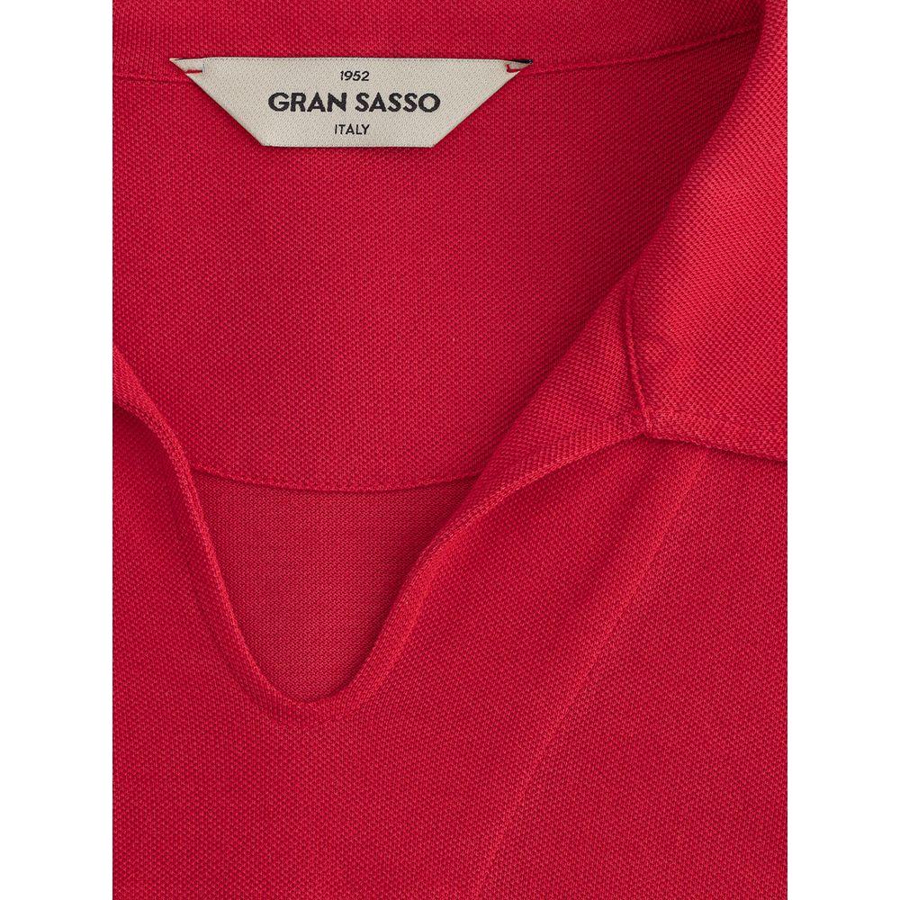Gran Sasso Elegant Fuchsia Silk Polo Shirt for Men elegant-fuchsia-silk-mens-polo-shirt