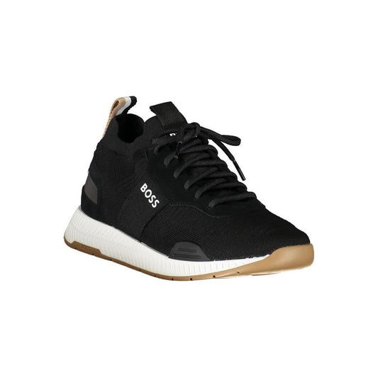 Hugo Boss | Sleek Titanium Runn Sports Shoes with Contrast Details| McRichard Designer Brands   