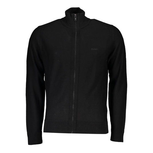 Hugo BossSleek Black Wool Blend Cardigan with Embroidered LogoMcRichard Designer Brands£169.00