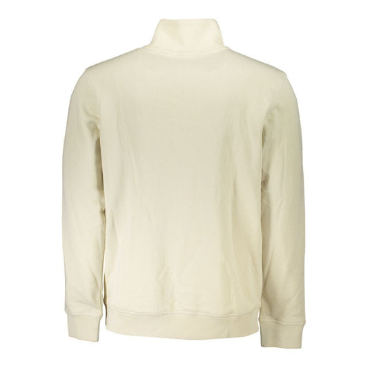 Hugo Boss | Beige Organic Cotton Half-Zip Sweater| McRichard Designer Brands   