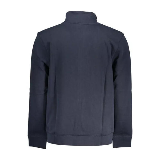 Hugo Boss Sleek Long-Sleeved Blue Sweatshirt with Logo Detail sleek-long-sleeved-blue-sweatshirt-with-logo-detail