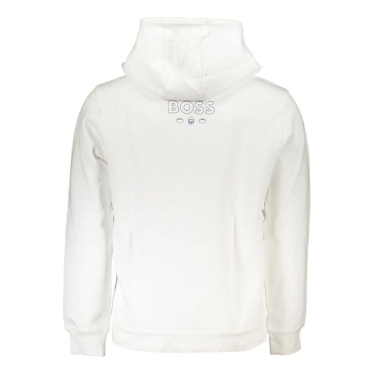 Hugo Boss Sleek White Hooded Sweatshirt for Men sleek-white-hooded-sweatshirt-for-men