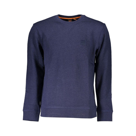 Sleek Blue Organic Cotton Sweatshirt