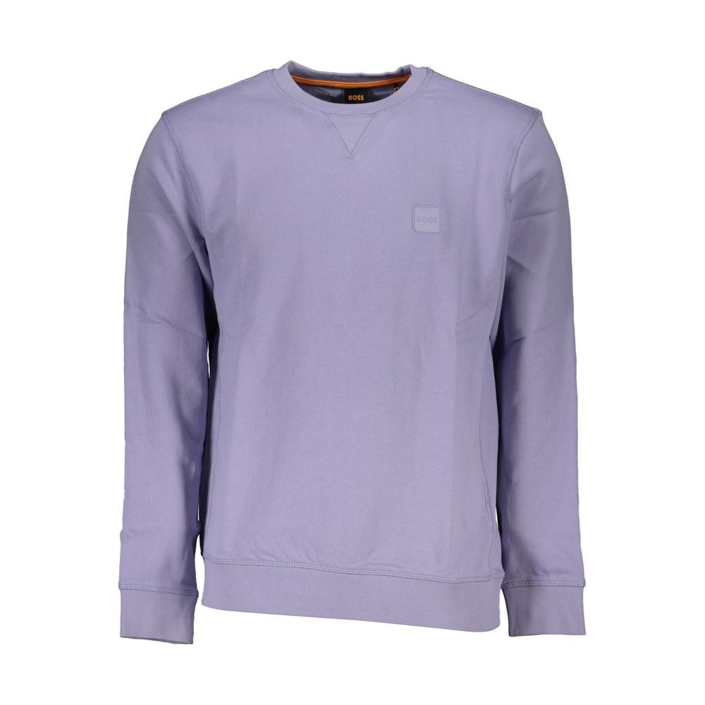 Hugo Boss Purple Cotton Sweater purple-cotton-sweater-7