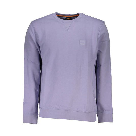 Hugo Boss Purple Cotton Sweater purple-cotton-sweater-7