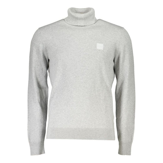 Hugo BossElegant Gray Turtleneck Sweater with EmbroideryMcRichard Designer Brands£149.00