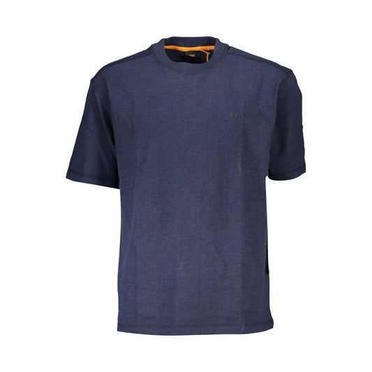 Hugo Boss Blue Cotton T-Shirt blue-cotton-t-shirt-24