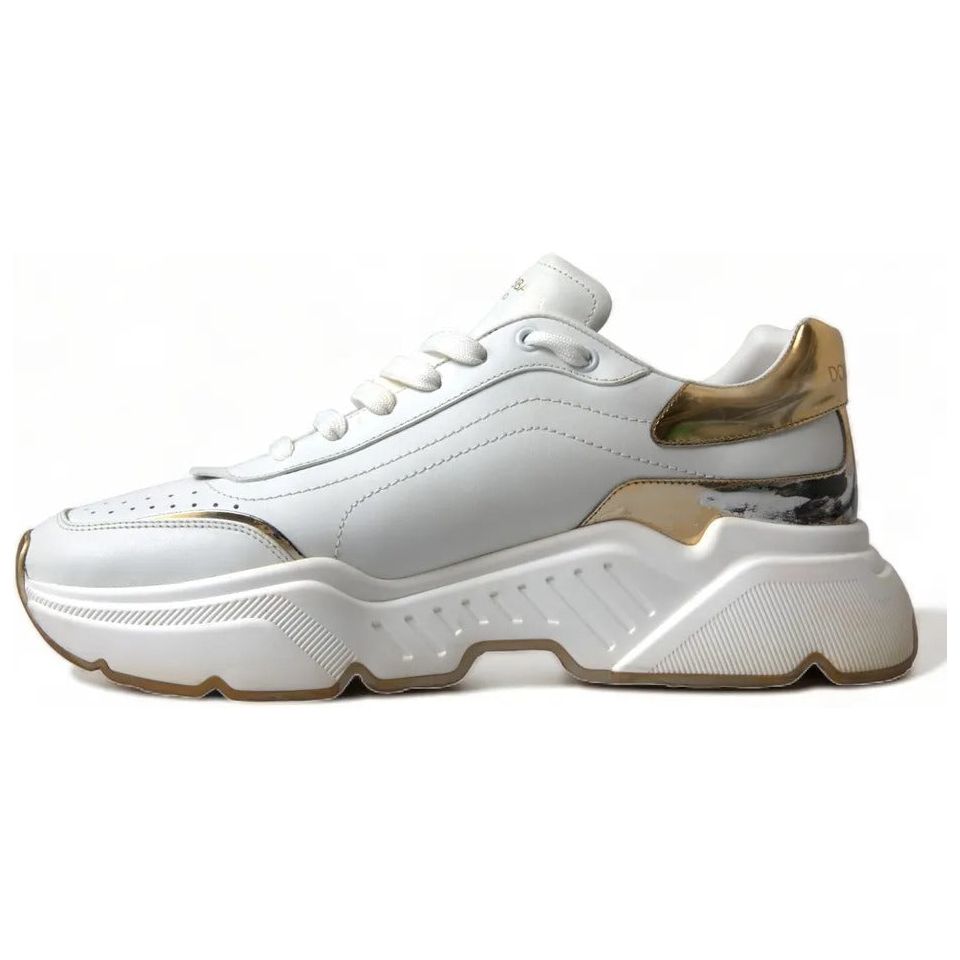 White Gold Leather Sport DAYMASTER Sneakers Shoes