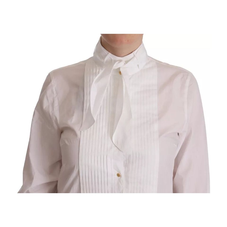 White Cotton Collared Long Sleeves Formal Shirt Top