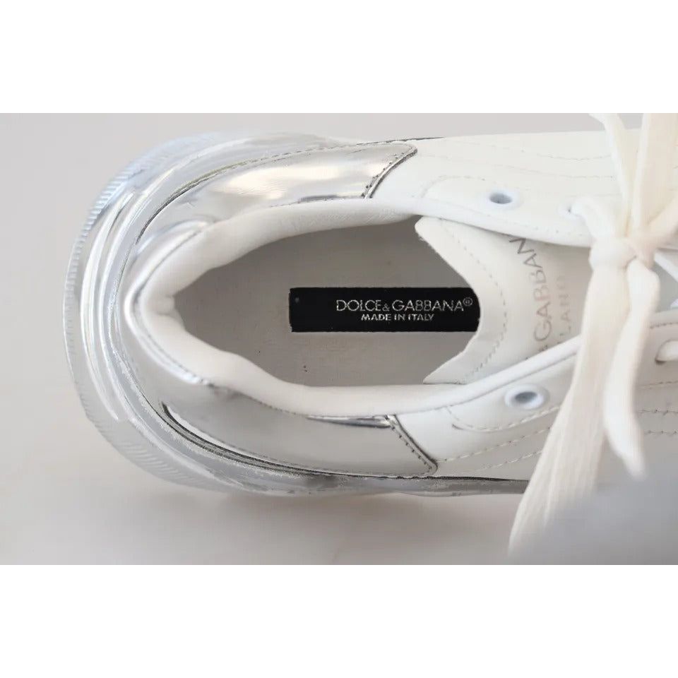 White Silver Leather Daymaster Women Sneakers Shoes