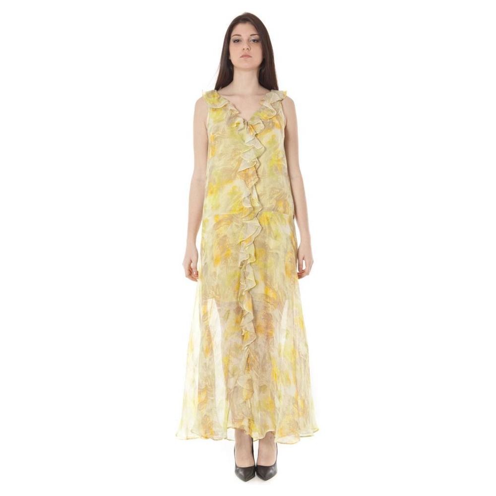 Yellow Polyester Dress