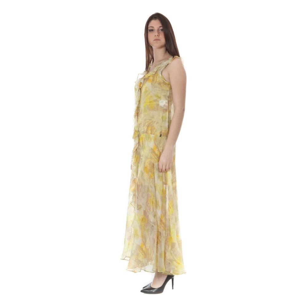 Yellow Polyester Dress