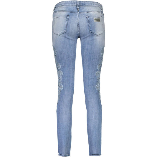 Just Cavalli Chic Light Blue Embroidered Denim light-blue-cotton-jeans-pant-41