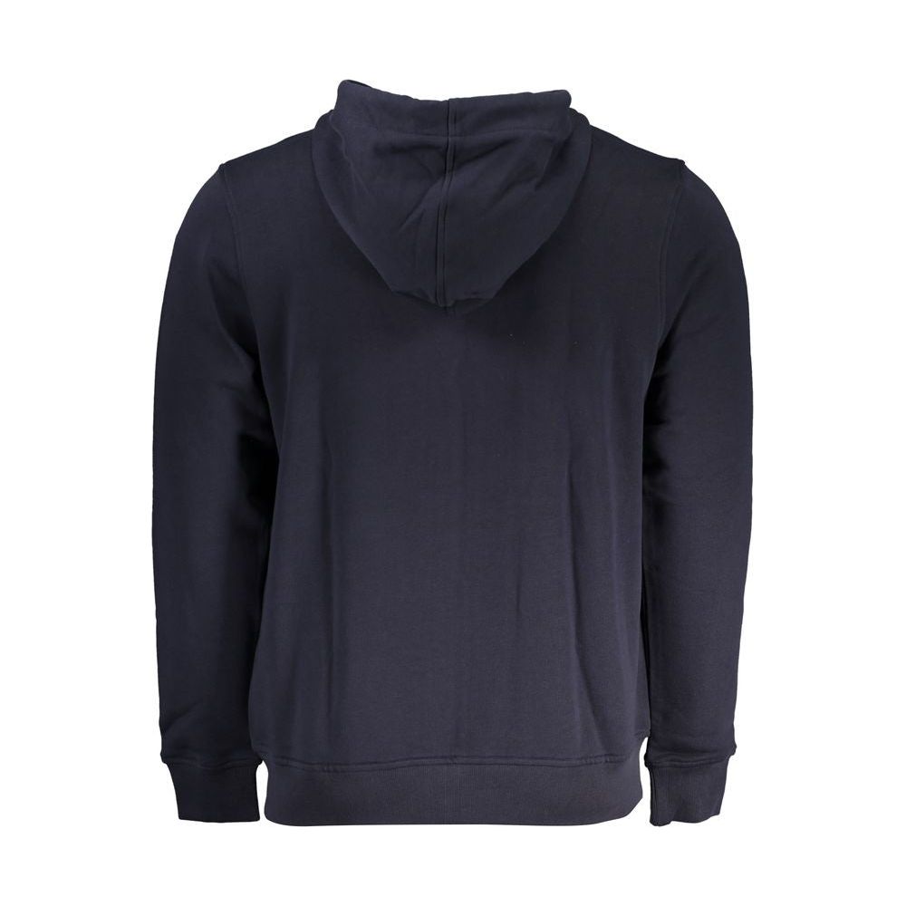 Contrast Detail Hooded Cotton Sweater